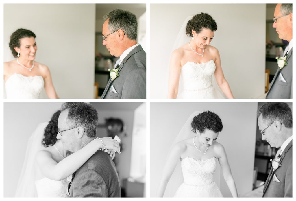 Bride's First Look with her Dad on her wedding day.