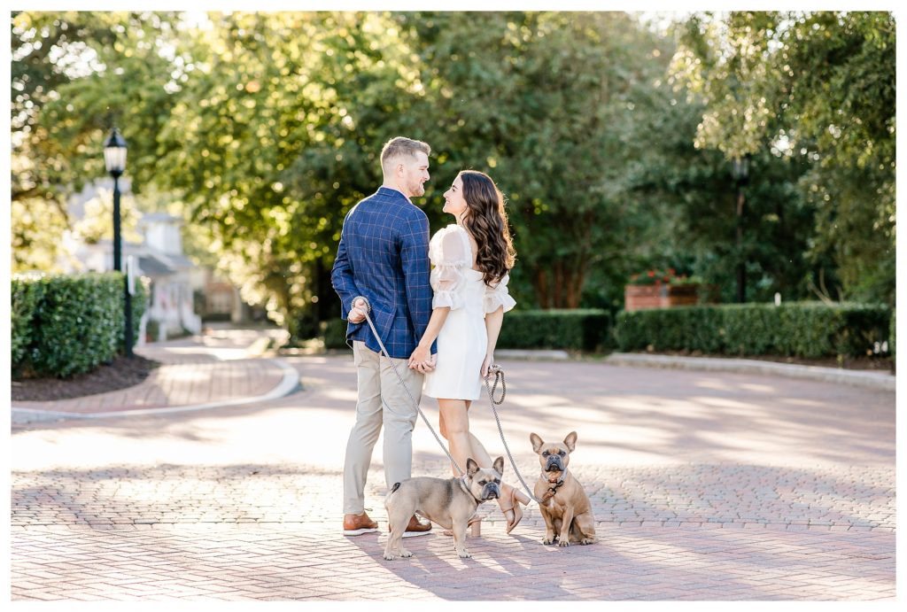 French inspired Engagement Session, Virginia Beach, Historic Cavalier Hotel, French Bulldogs