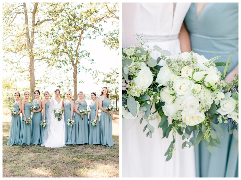 Eastern Shore oyster wedding, September, sage green, soft blue, Elkington Events