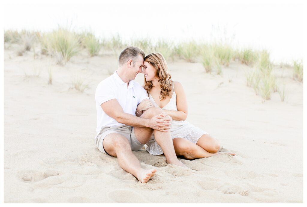 Warm Virginia Beach engagement session at the North End of the beach.